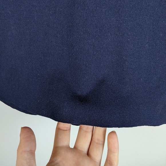 Early 2000s Disney Pooh Navy Blue Embroidered Tigger Cropped Baby Tee - Picture 7 of 9